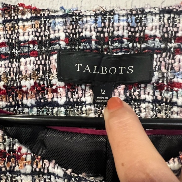 Talbots Multicolor Adele Tweed Jacket size 12 - Picture 11 of 13